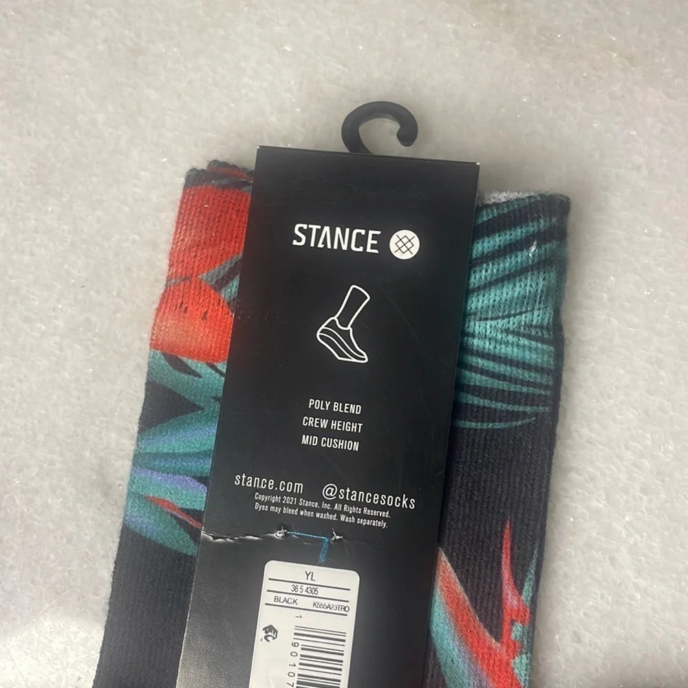 Stance Kids Wade Collection Tropical Floral Crew Socks New Size Youth 3-5.5